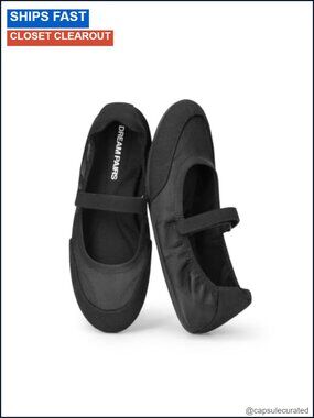 Mary Jane Dress Flats Foldable Ballet Shoes Memory Foam
